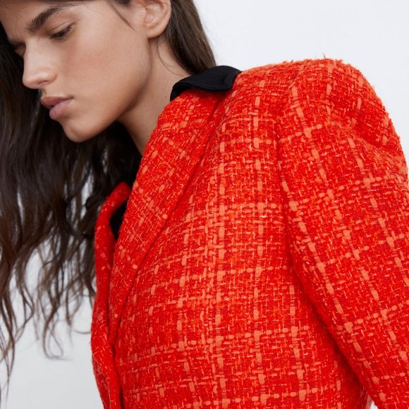 ZARA PRINTED LINING FITTED JACKET.. JACKET ONLY - Picture 3 of 6